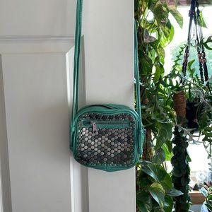 Urbans outfitters cute teal-green studded crossbody, gently used, Boho